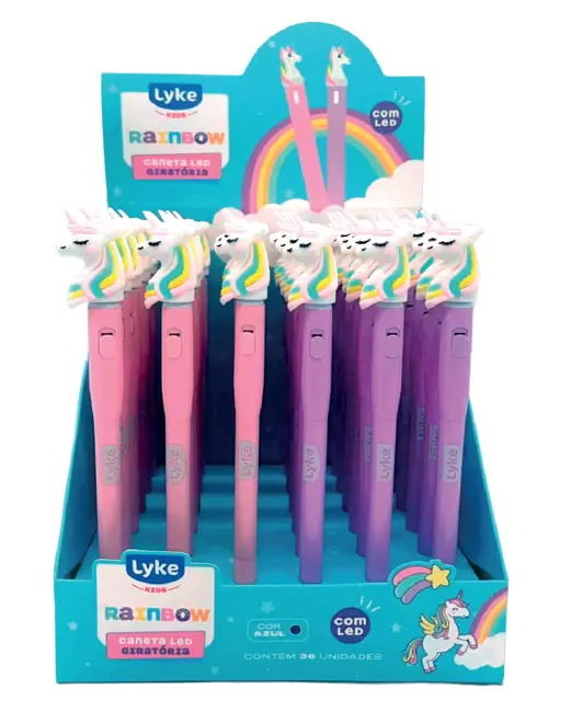 Caneta Esferografica Unicornio Led 105841 Lyke