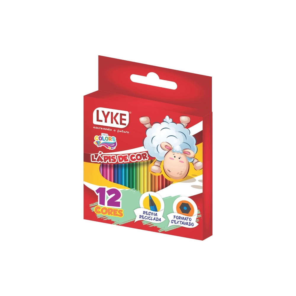 Lapis De Cor Curto 12 Cores Lr003 Le102 397 Lyke
