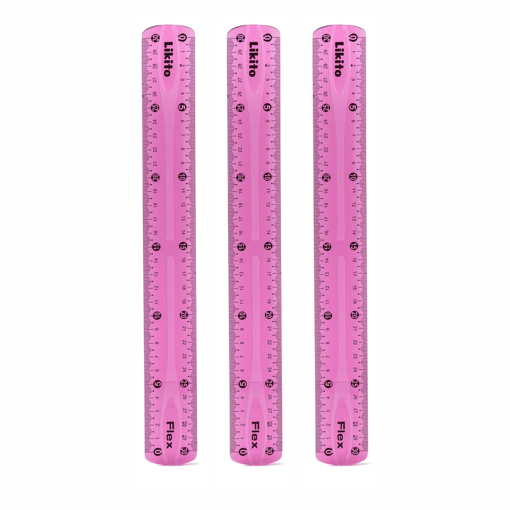Regua Flexivel Lyke Rosa 30cm