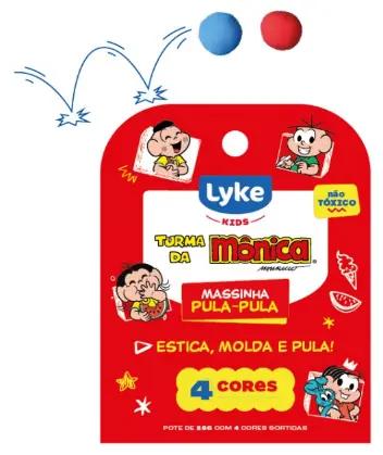 Massinha Modelar Pula Molda Turma Monica 4 Cores 28g Blister 200130 Lyke