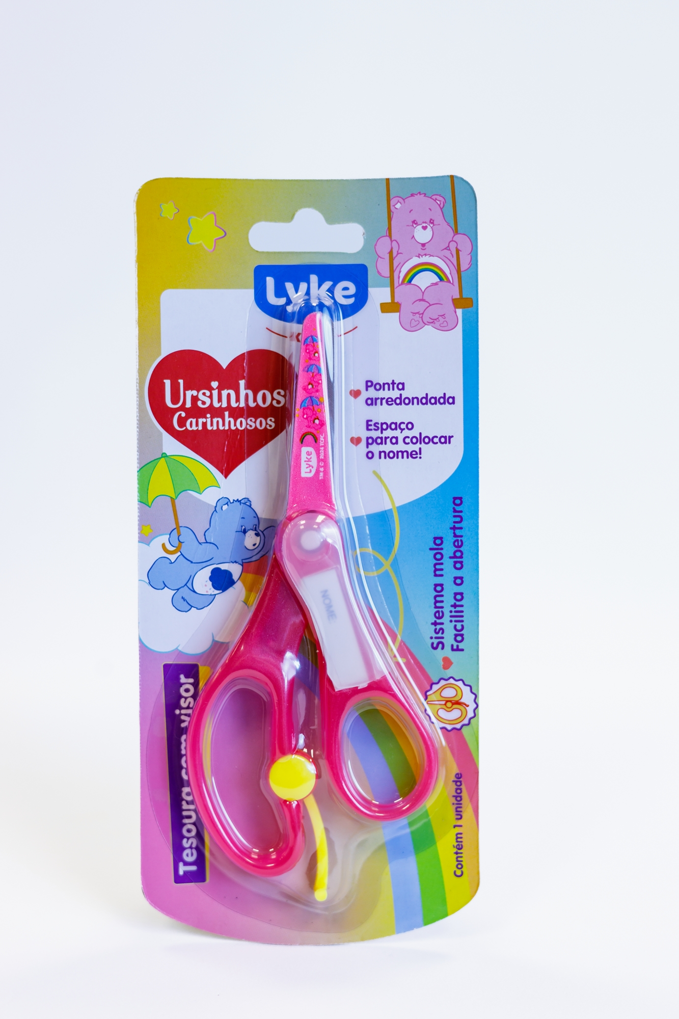 Tesoura Escolar C Visor Ursinhos Carinhosos 400108 Lyke