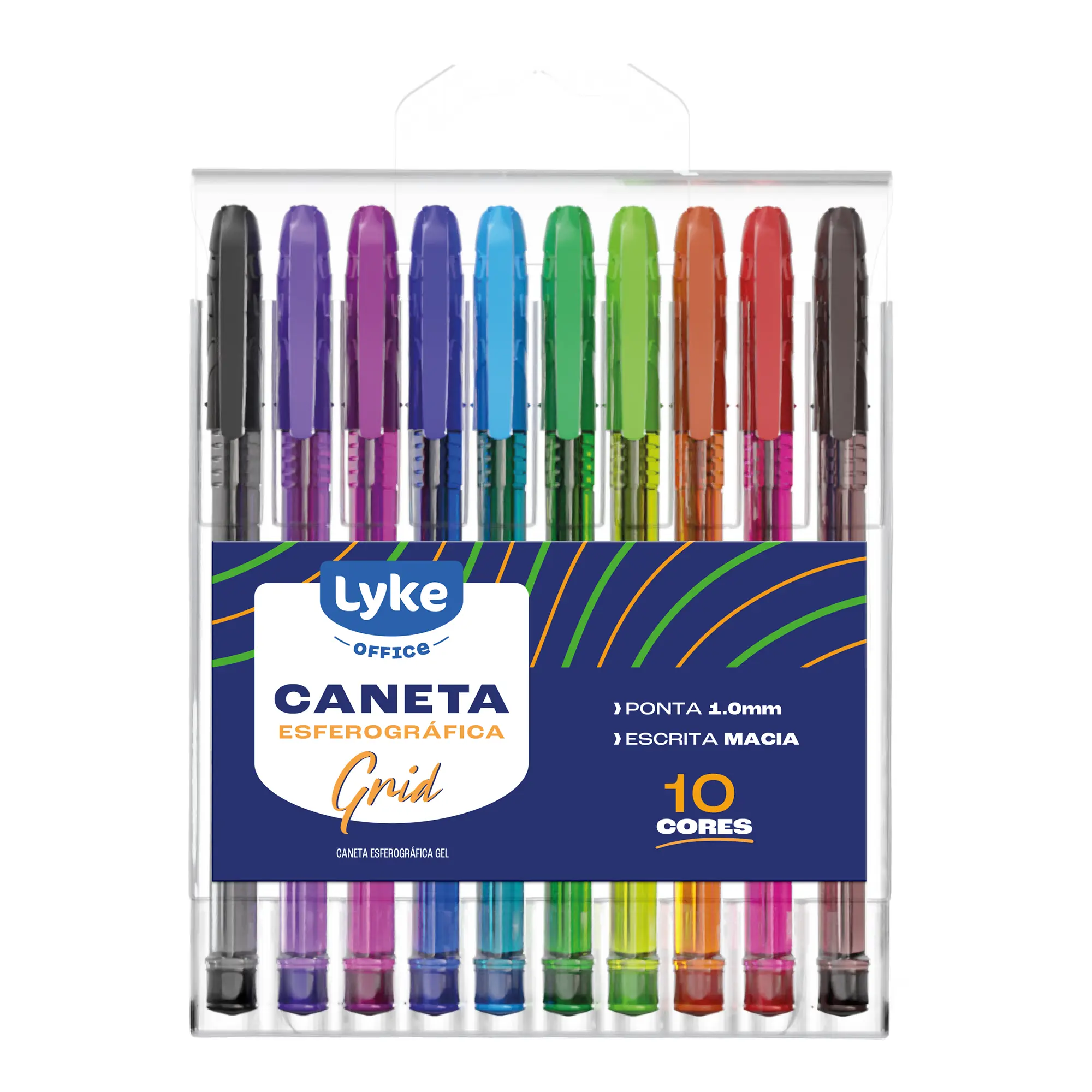 Caneta Esferografica Triglow 1.0 10 Cores 101803 Lyke