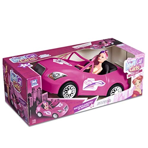 Carro Sport Girl 38cm C/boneca Plast Color