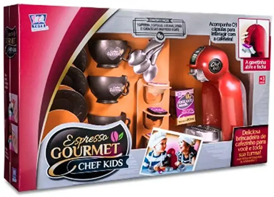 Brinq Espresso Gourmet Chef Kids Cozinha 11 Pcs
