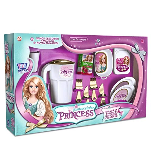 Jantarzinho Princess, Zucatoys, Branco E Metalizado Dourado