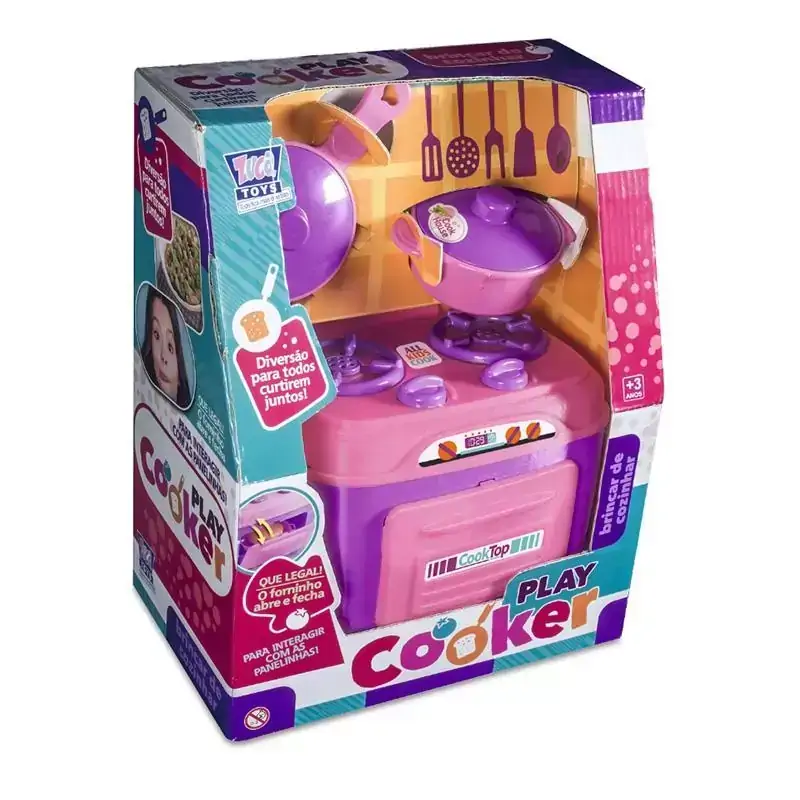 Play Cooker Fogão de Brinquedo 18 Cm c/ 2 Panelas - 143777