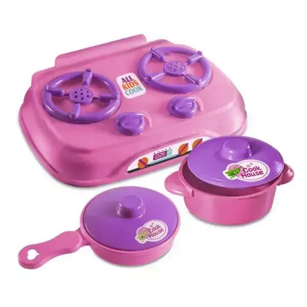 Fogão Mini Cooker Brinquedo 18 Cm c/ 2 Panelas - 143780