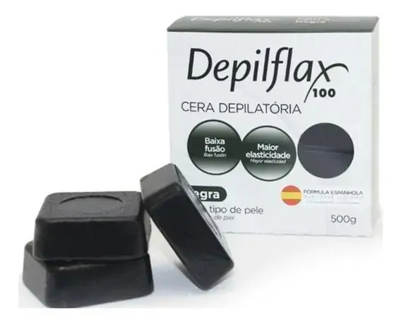 CERA DEPILATORIA QUENTE NEGRA 500G Depiflax