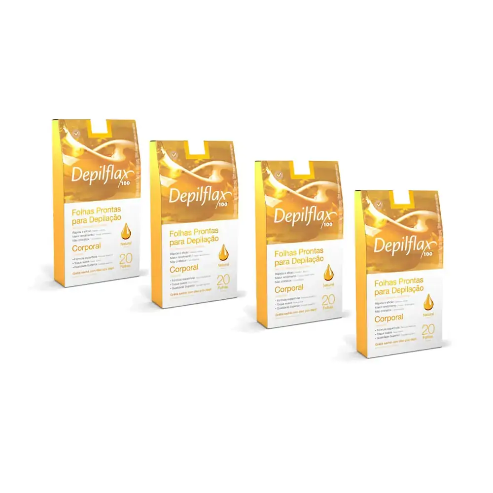 Folha Pronta Corporal Natural 10 Pares Depilflax