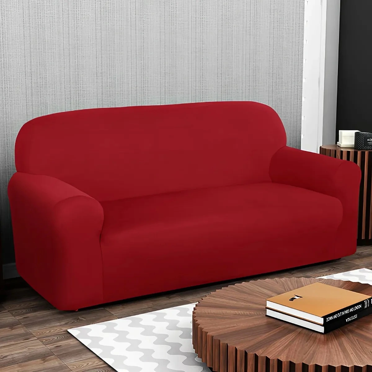 Capa P/ Sofa Bem Estar 2 Lugares Vermelho Adomes