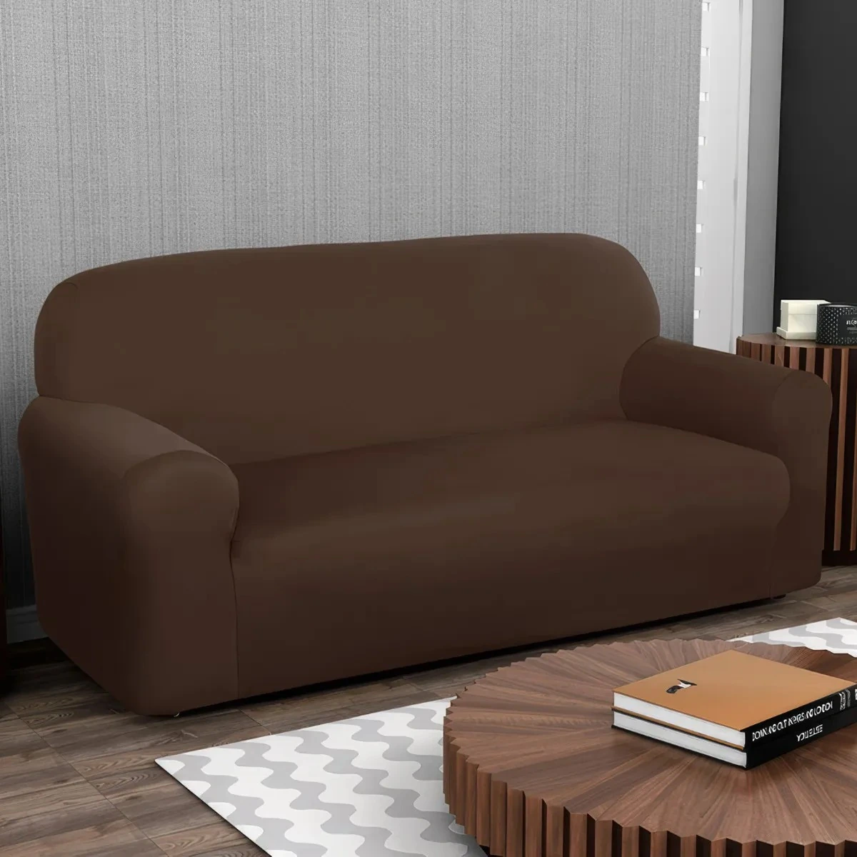 Capa P Sofa Bem Estar 3 Lugares Marrom