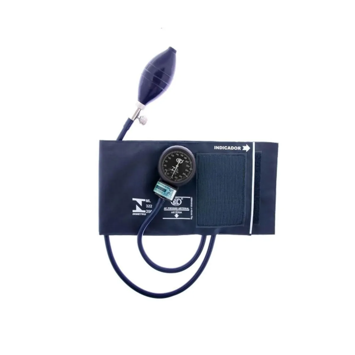 Aparelho De Pressao Adulto Nylon Velcro Bic Azul Aparelho De Pressao Bic Azul