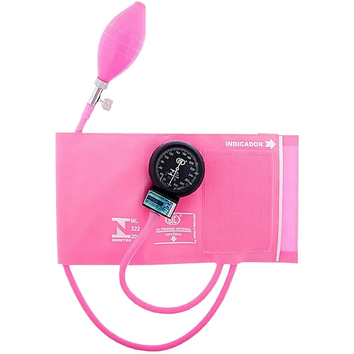 Aparelho De Pressão Bic Ap0331 - Nylon/Velcro - Rosa