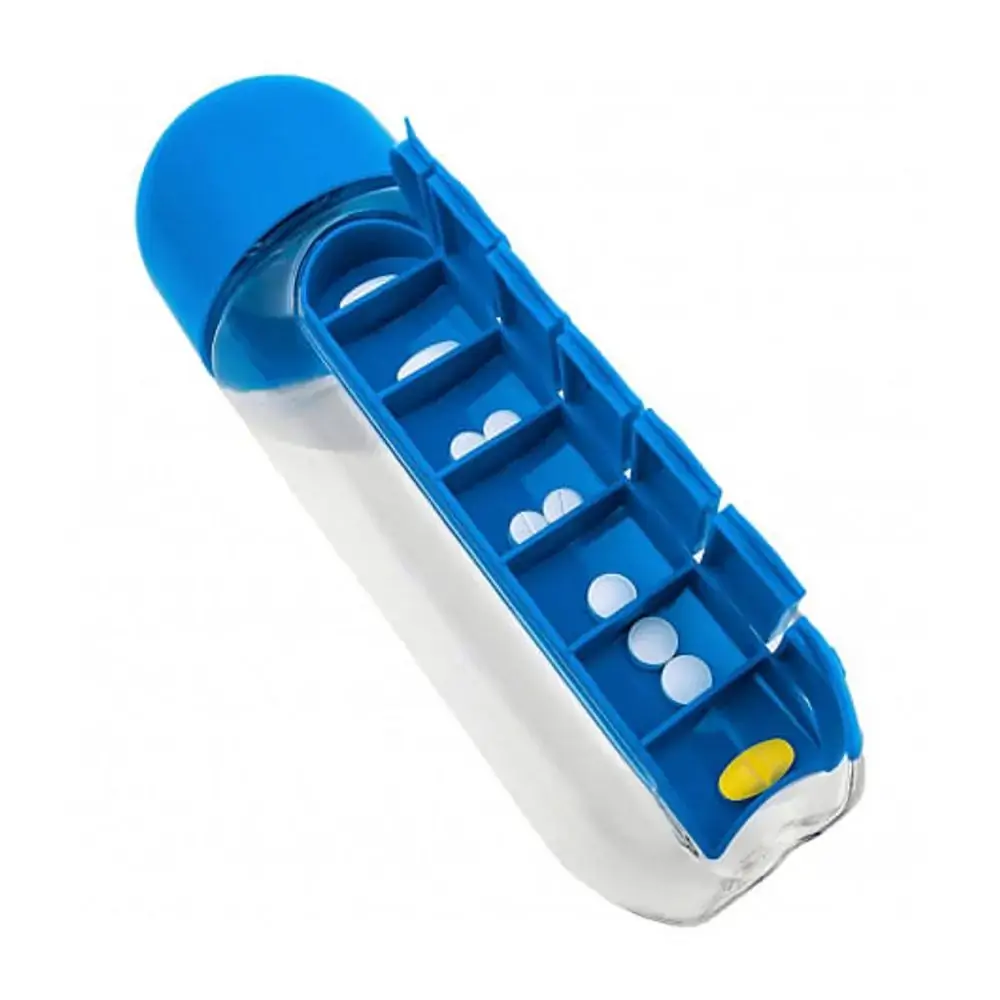 Squeeze Organizador de Cápsulas Bem Estar 600ml - Squeeze Organizador de Cápsulas Bem Estar 600ml