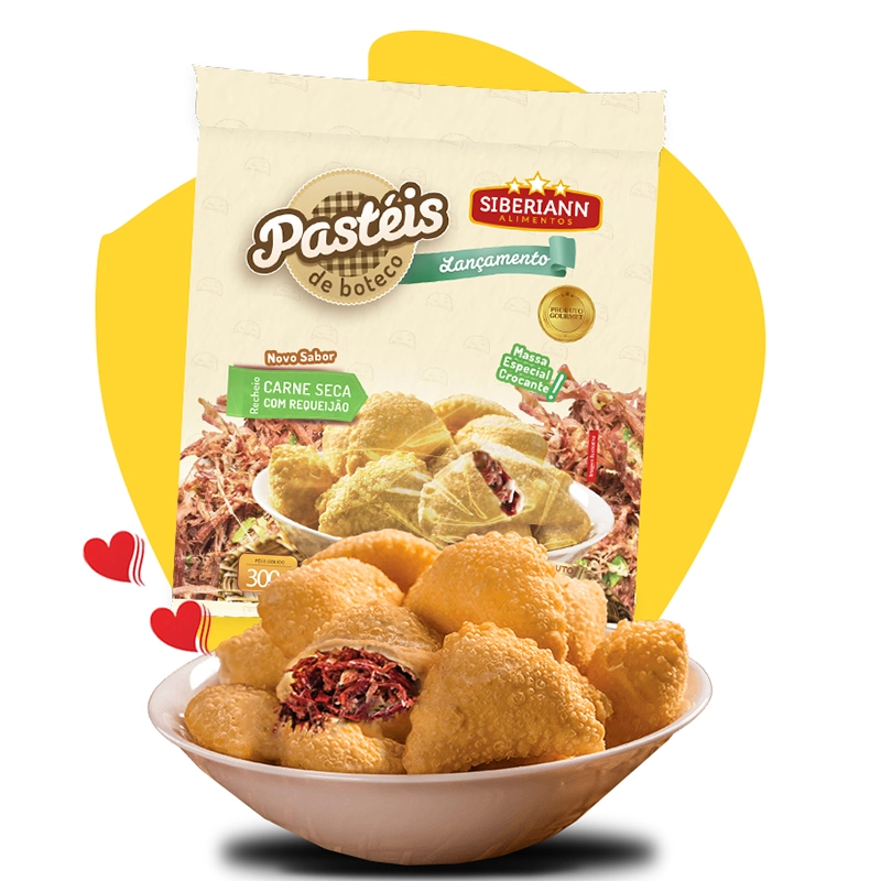 Pastel Recheado 300gr Carne Seca Req