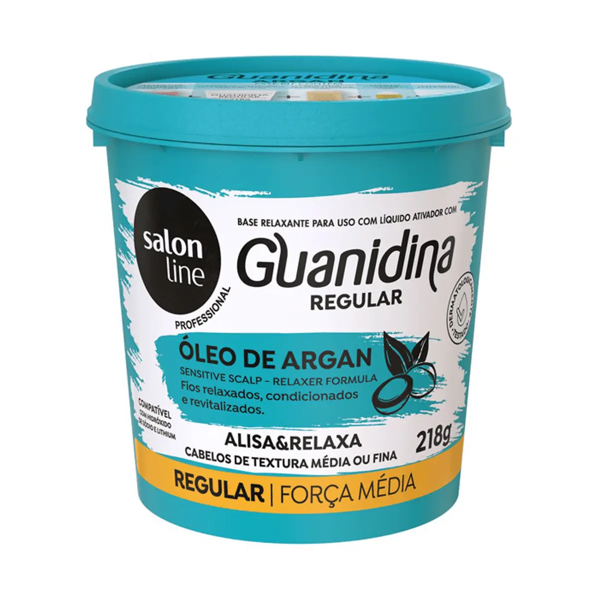 Guanidina Óleo de Argan Alisa e Relaxa Salon Line 218gr