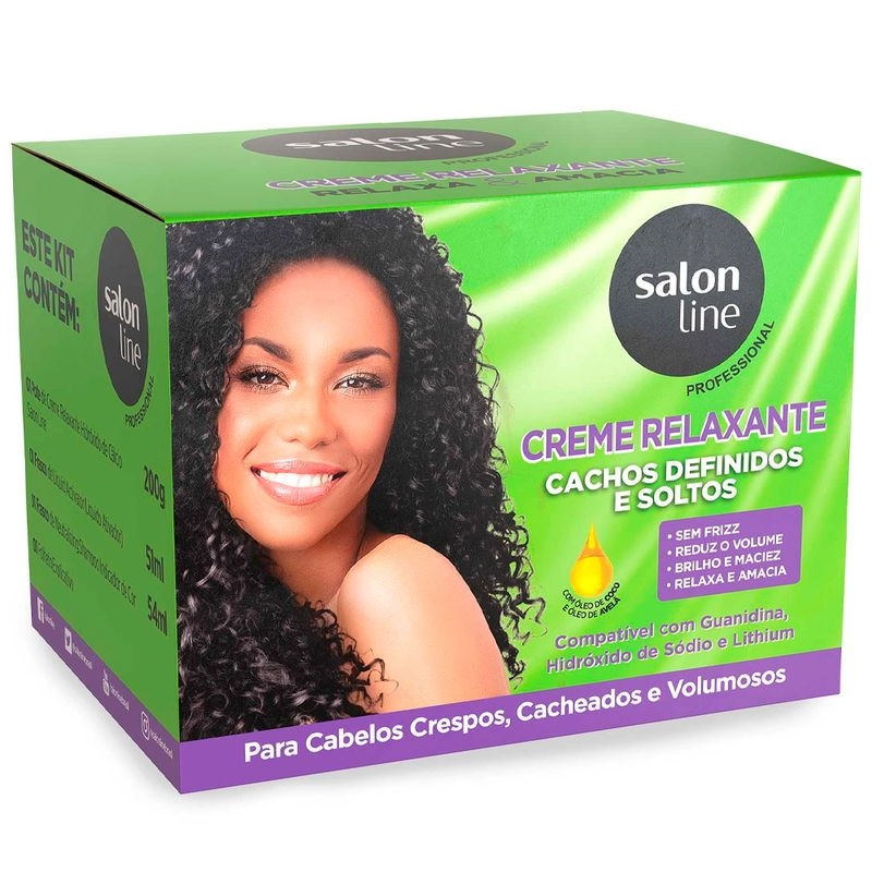 Salon Line Relax Kit Guanidina Coco/avela Cachos S