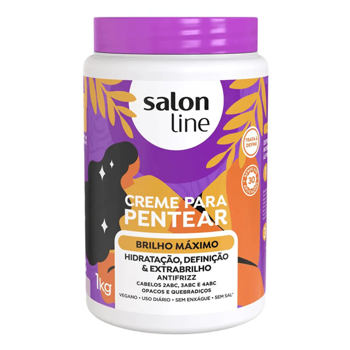 Creme Para Pentear Brilho Máximo Salon Line 1kg