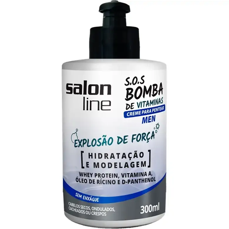 Creme Para Pentear Salon Line 300ml Sos Bomba Masculino Unit