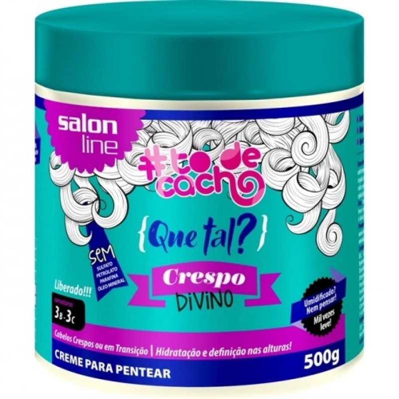 Creme De Pentear Crespo Divino Liberado 500g Salon Line