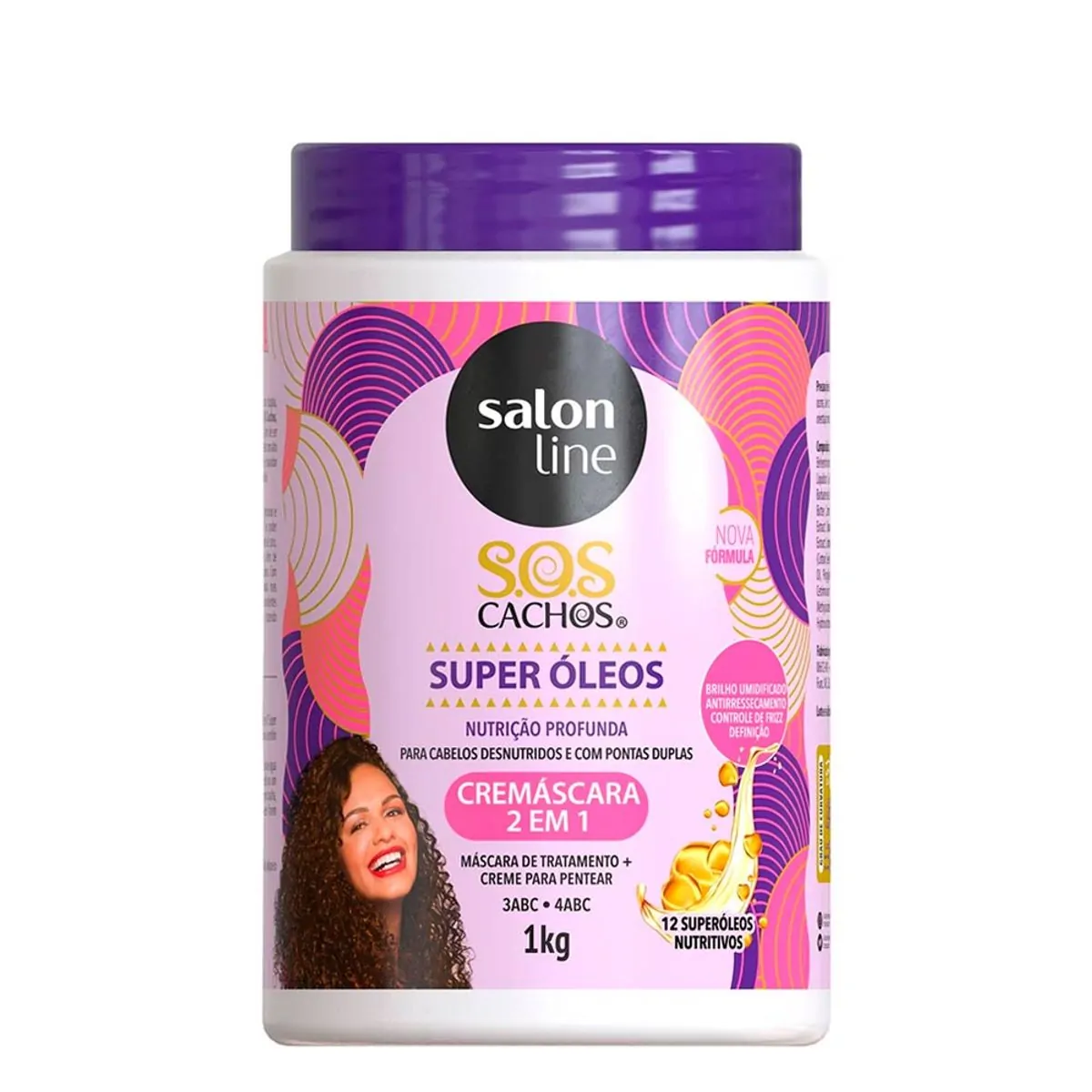 Cremáscara 2 em 1 SOS Cachos Super Óleos Salon Line 1kg