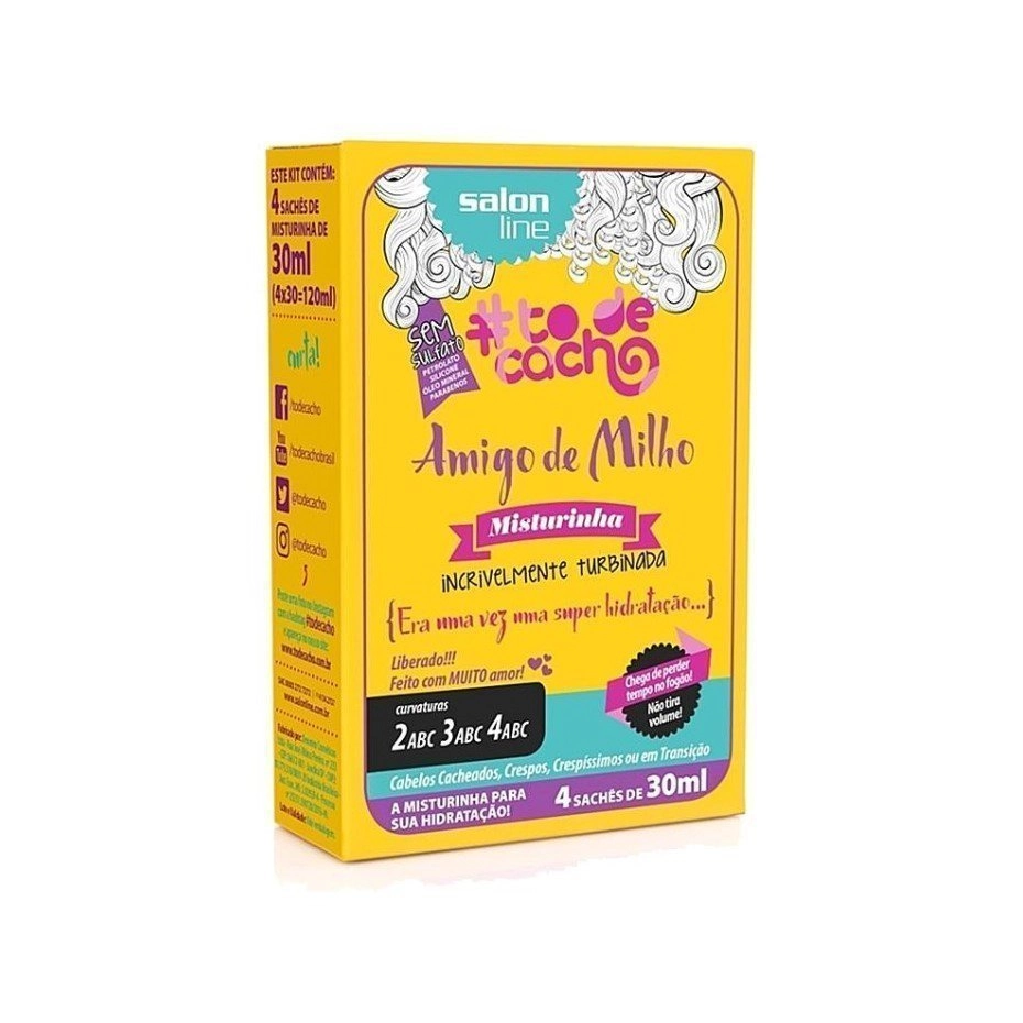 Amigo De Milho Salon Line To De Cacho Caixa 4 Unidades 30ml Cada
