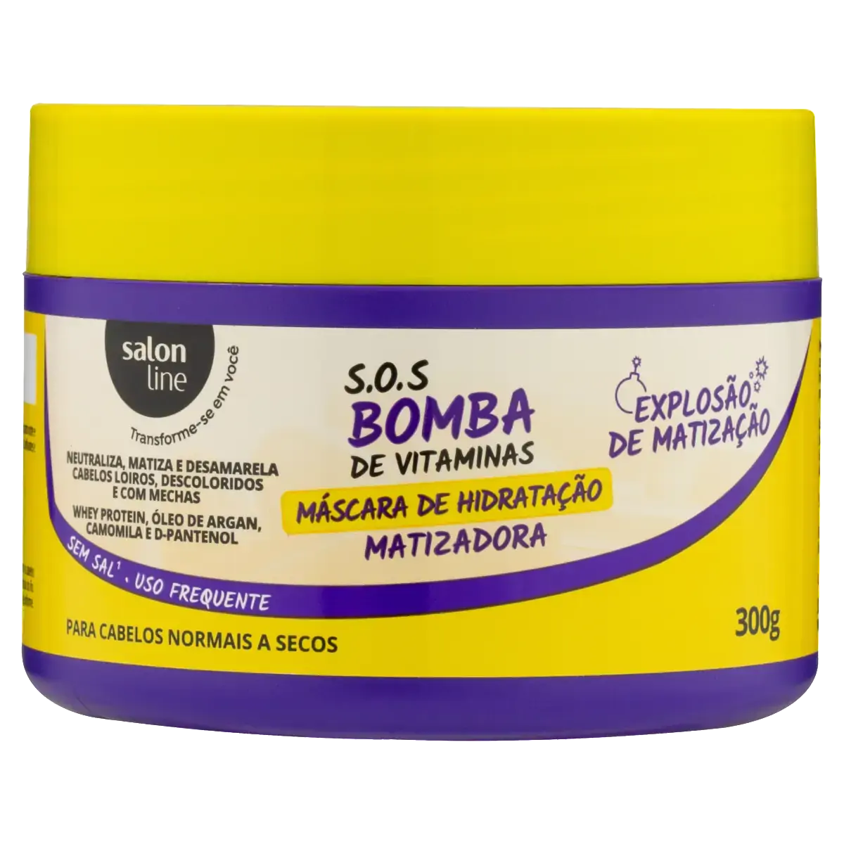 Máscara De Hidratação Matizadora Salon Line S.o.s Bomba Pote 300g