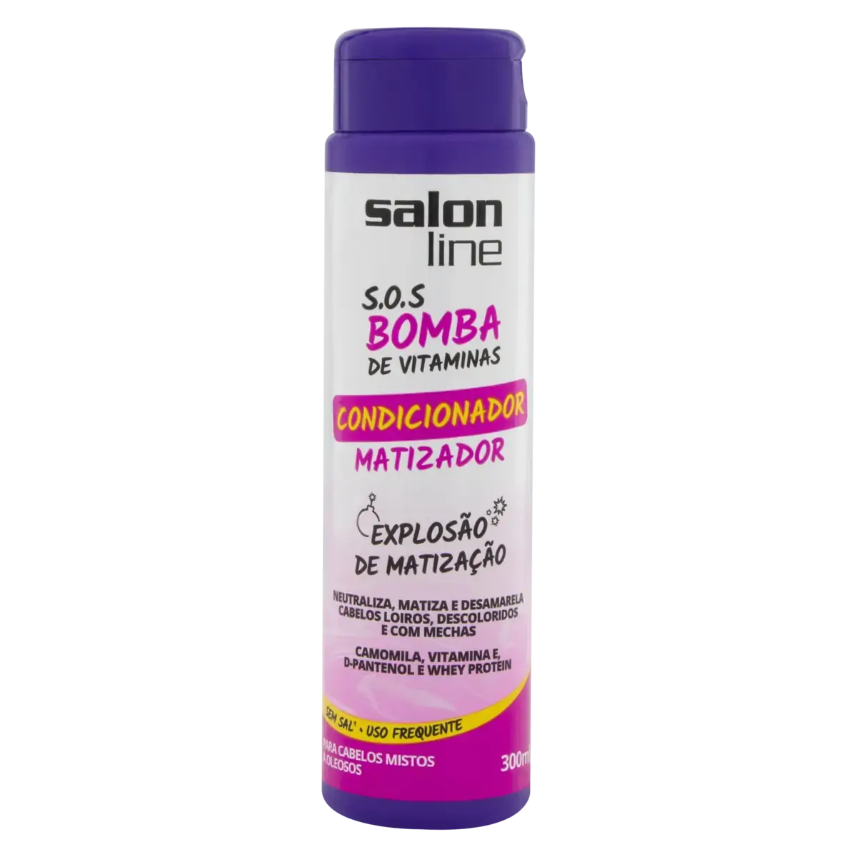 Condicionador Matizador Cabelos Mistos A Oleosos Salon Line S.o.s Bomba Frasco 300ml
