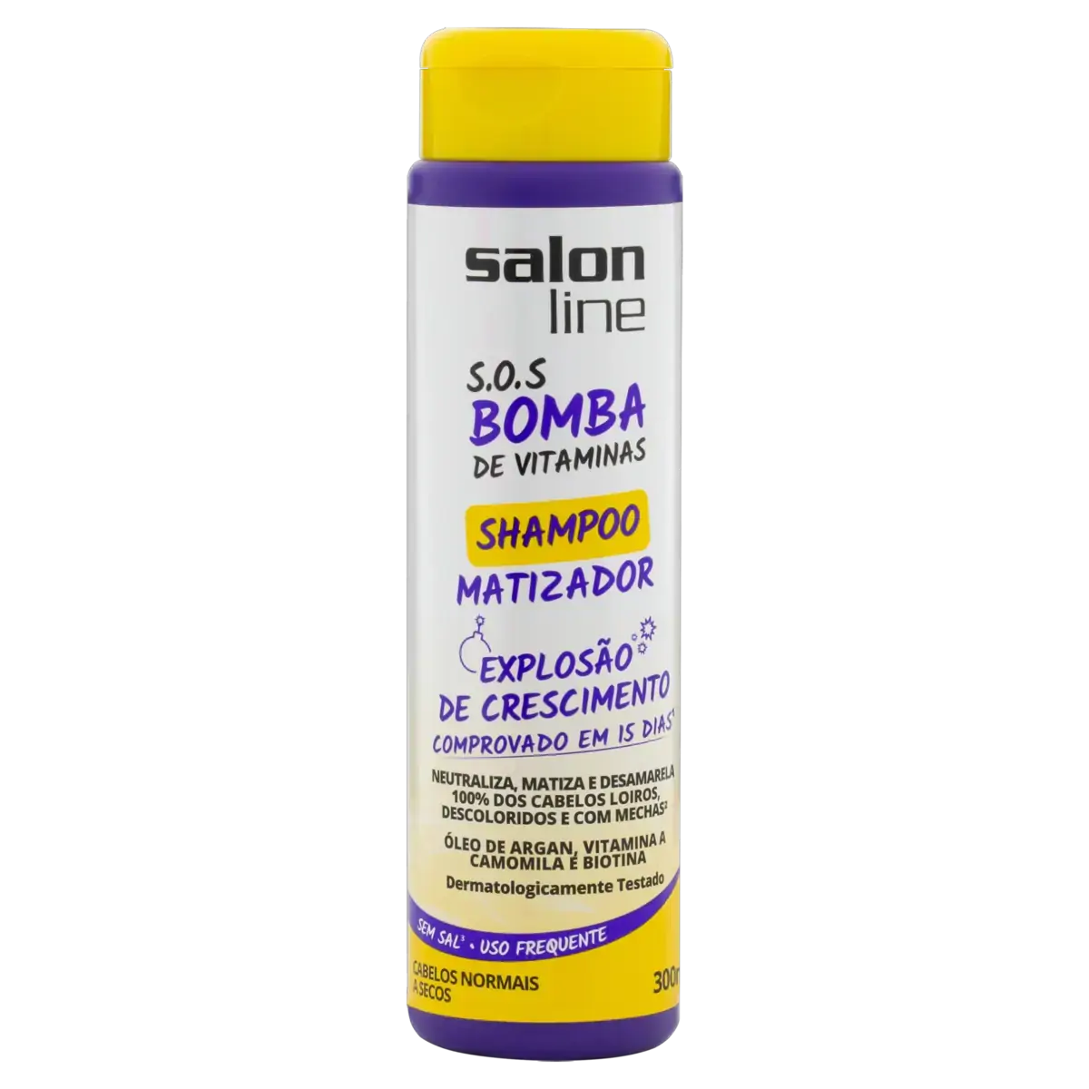 Shampoo Matizador Cabelos Normais A Secos Salon Line S.o.s Bomba Frasco 300ml