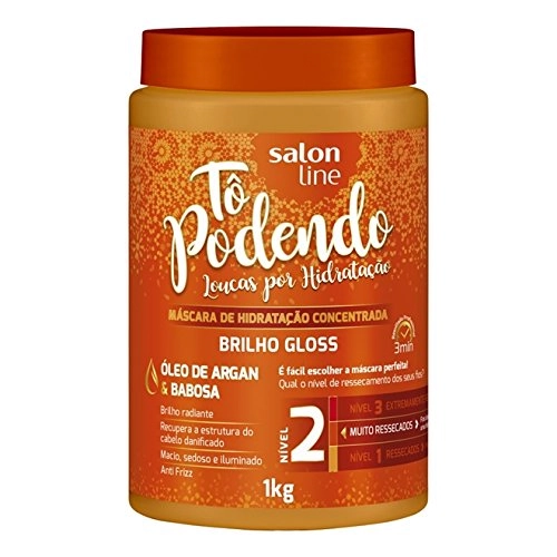 Linha Tratamento To Podendo Salon Line Mascara De Hidratacao Brilho Gloss Nivel 02, 1000 Gr Salon Li
