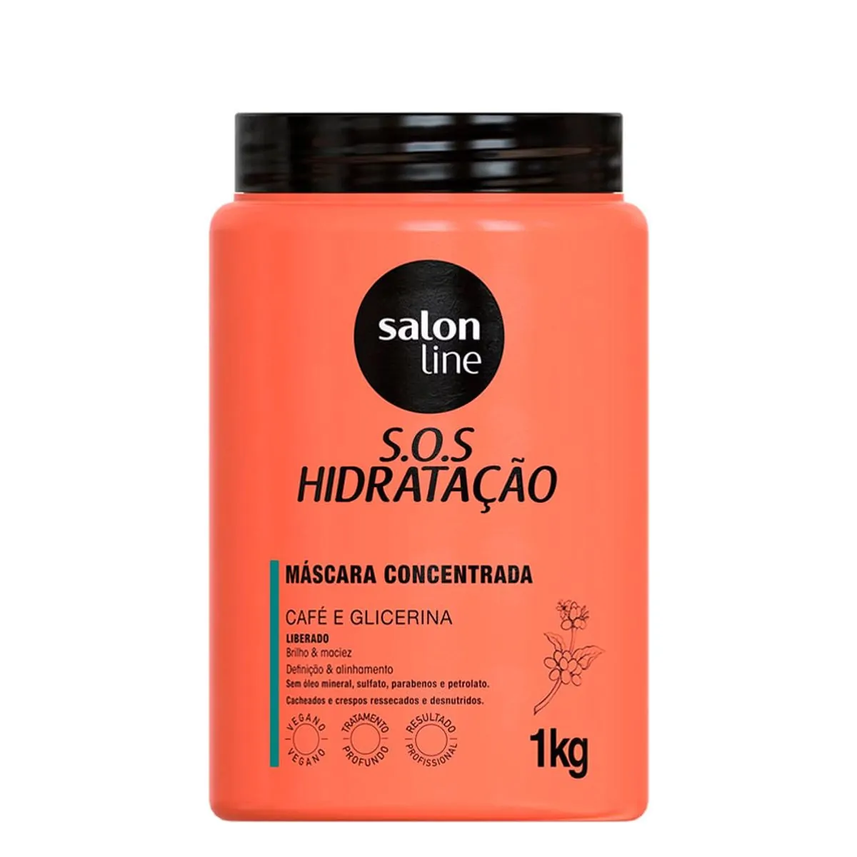 Máscara S.O.S Hidratação Cachos e Crespos Salon Line 1kg