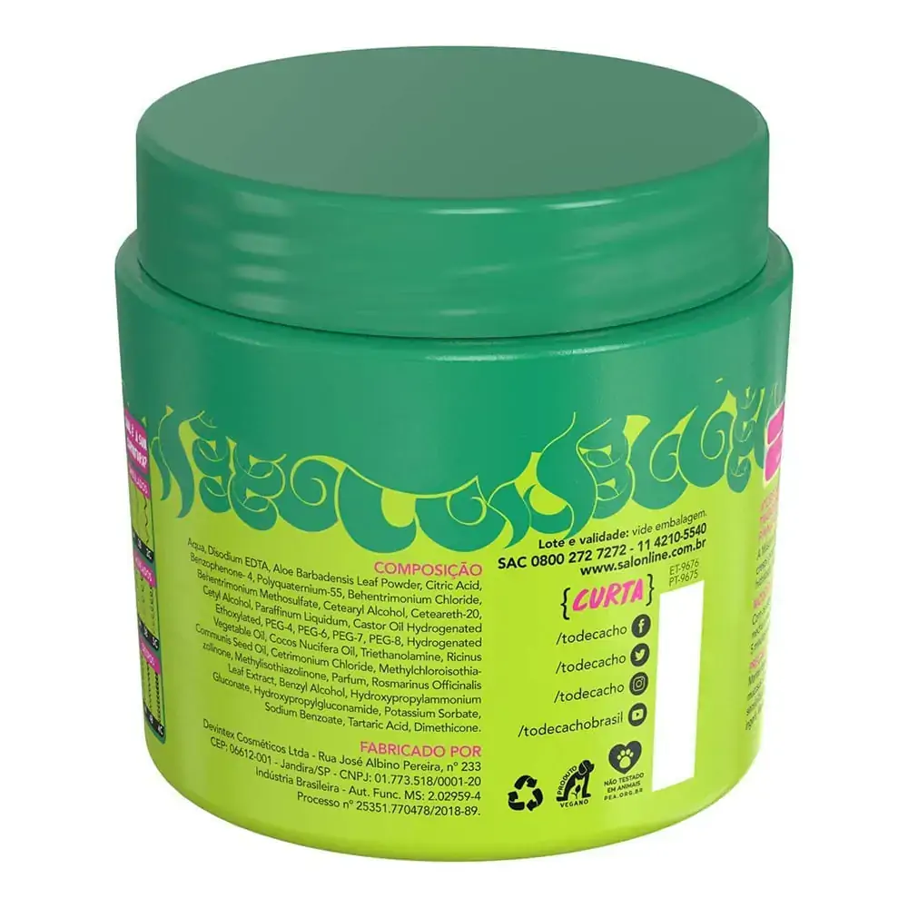 Máscara #todecacho de Babosa Tratamento Para Divar Salon Line 500gr