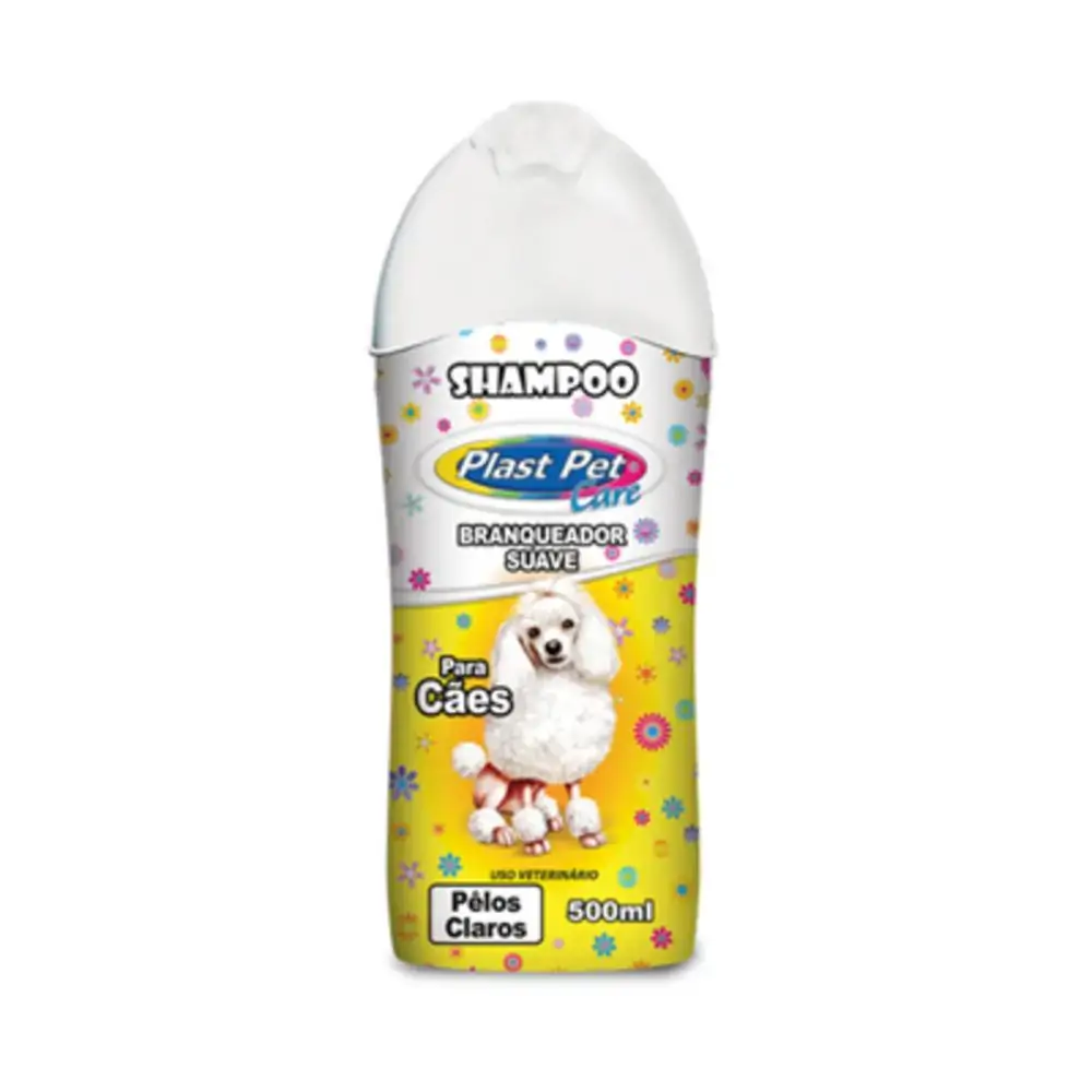 Shampoo Branqueador Suave Plast Pet Para Caes 500m