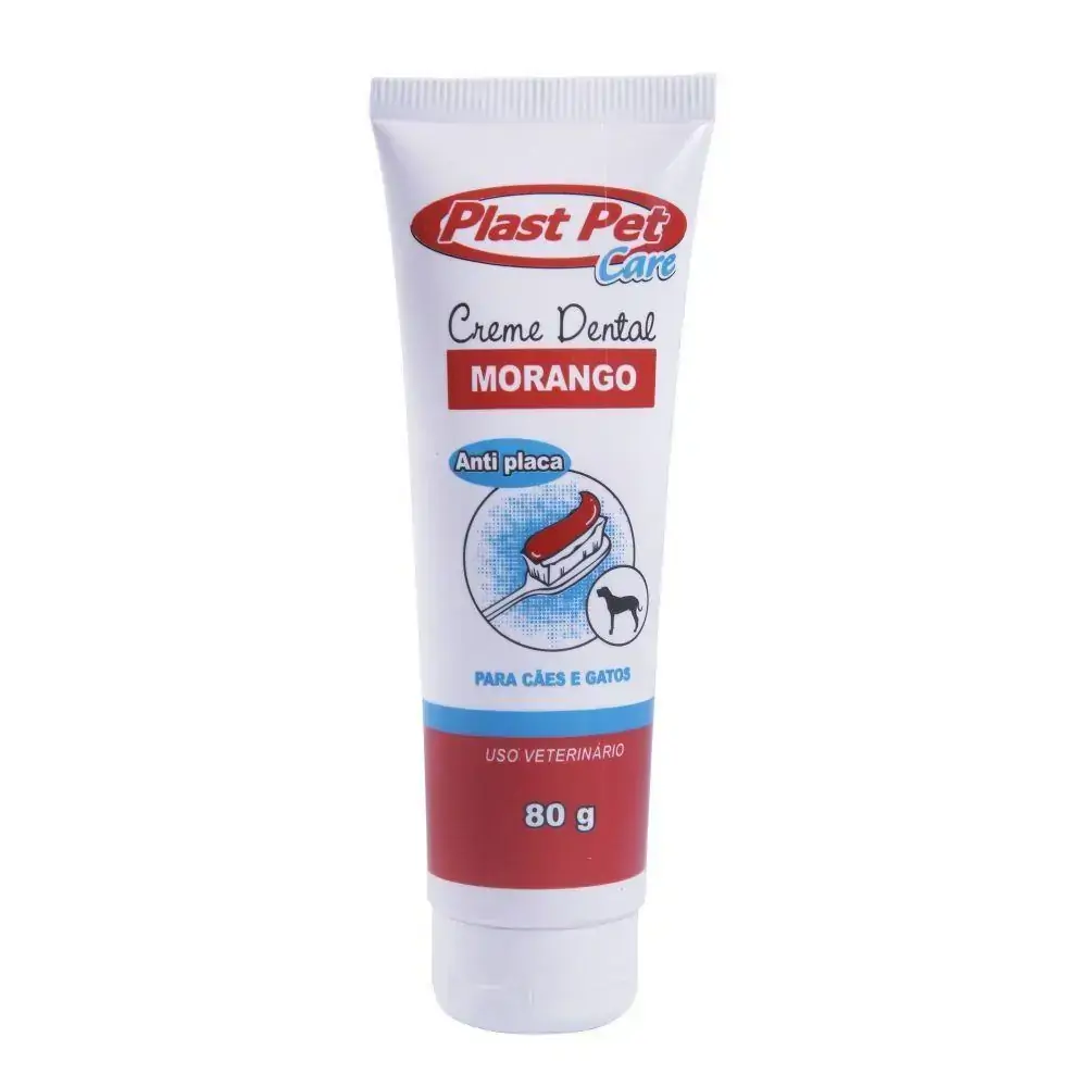 Plas Pet Care Gel Dental Morango 80gr Vet.
