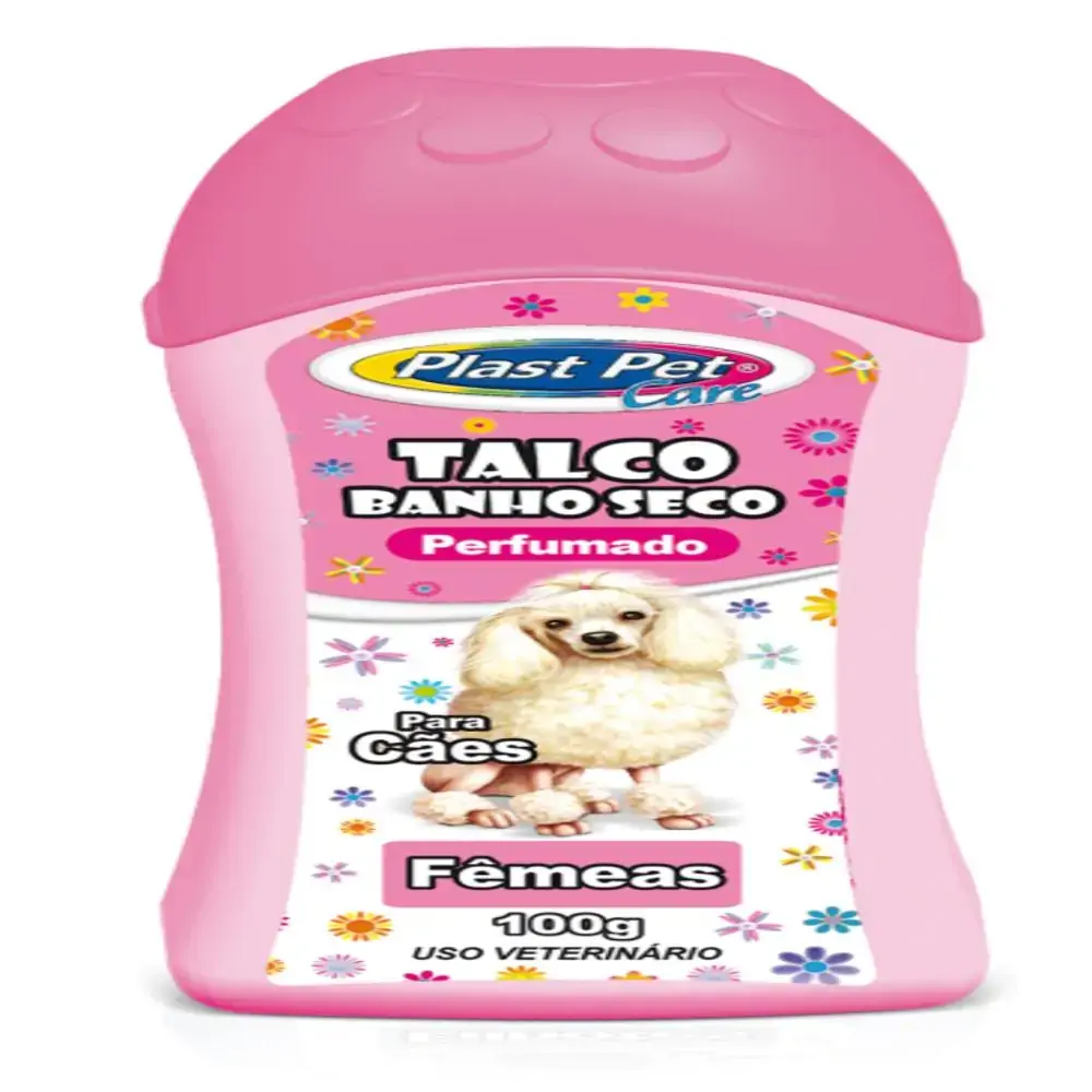 Talco Plaspet Banho A Seco Femea 100gr