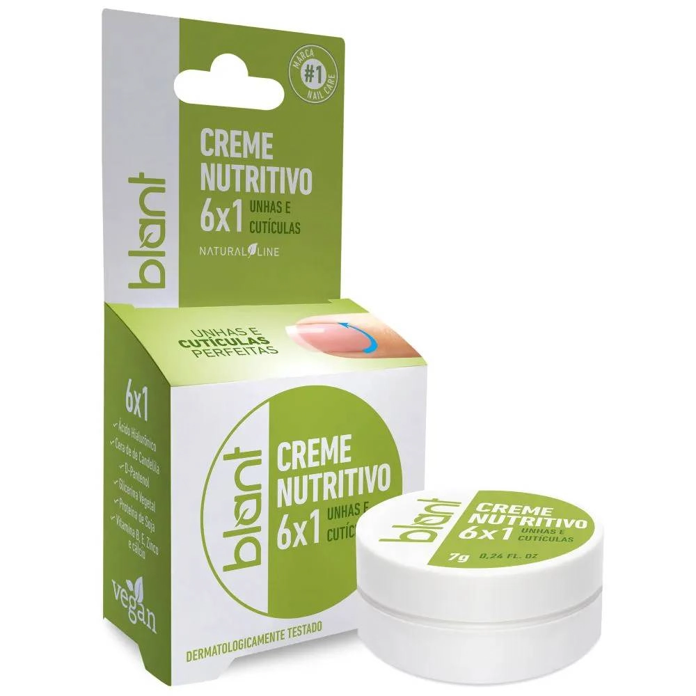 Cera/creme P/unhas Blant Nutritivo Vegano 6x1 7g