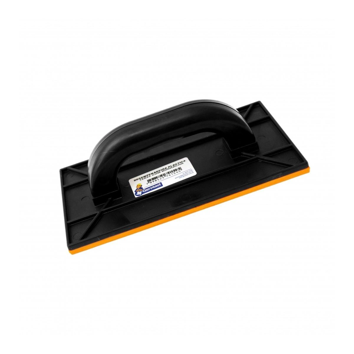 Desempenadeira Plástica Preta 14x27cm Com Borracha - Gerplast