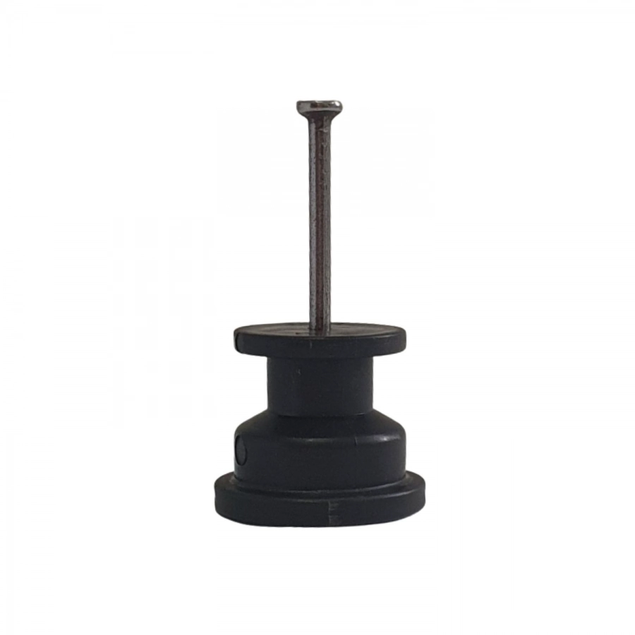 Roldana Plástica C/ Prego 36x36mm Preta Com 50pç - Elétrica Rural
