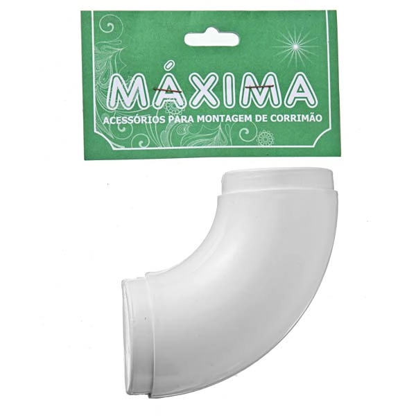 Curva para Corrimão Tubular em Nylon Branco Unefix