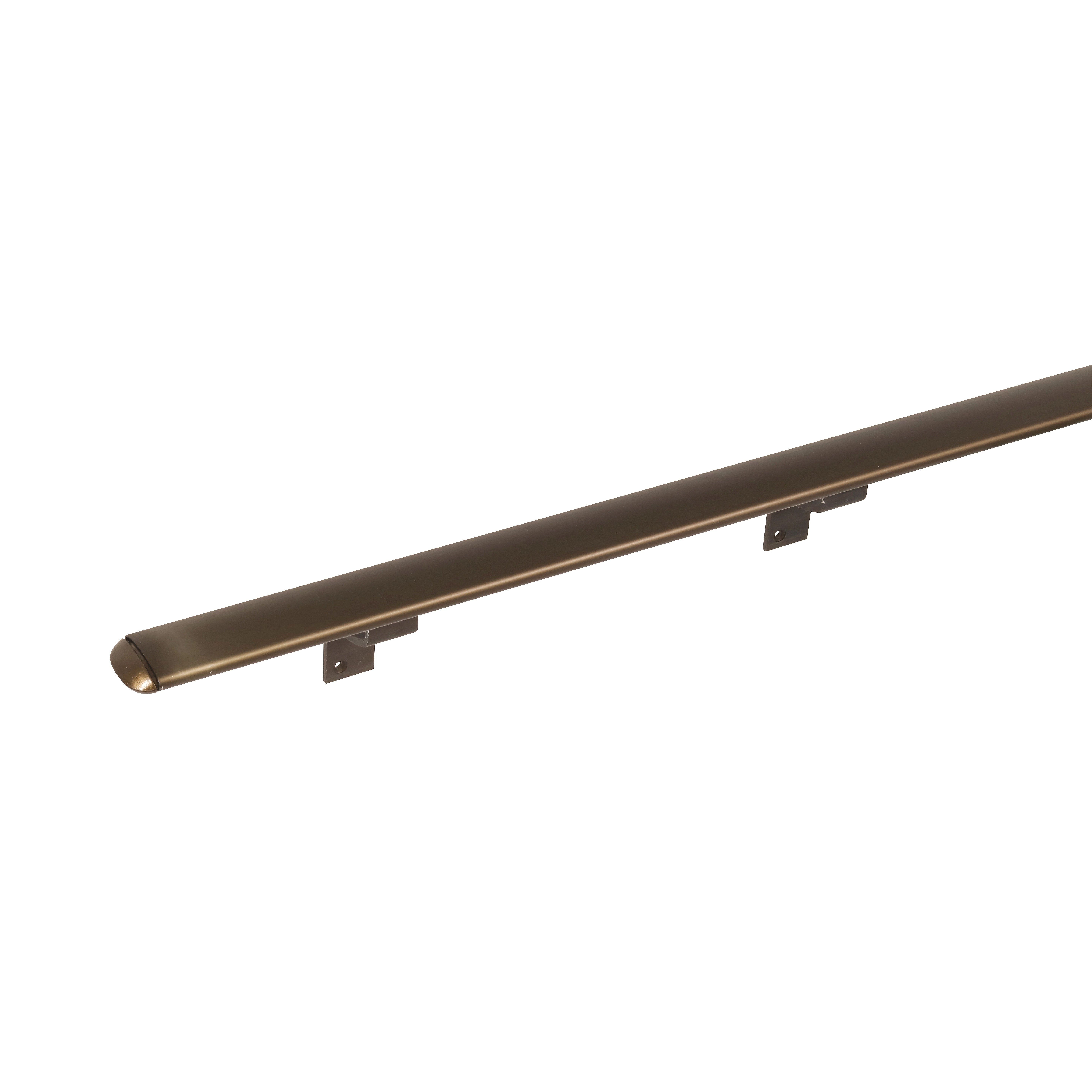 Corrimão para Escada em Alumínio Chato 3m Bronze com Kit Instalação Unefix
