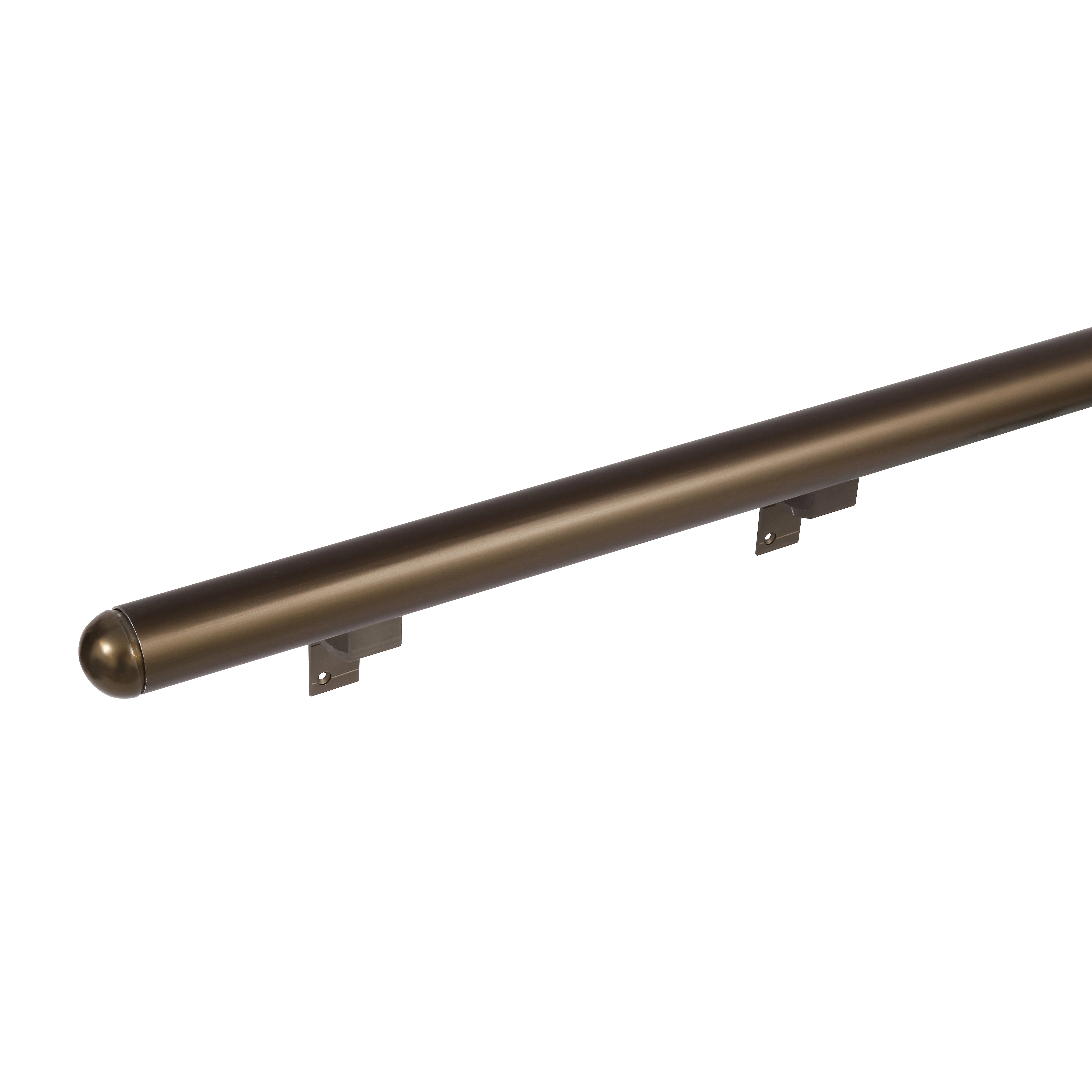Corrimão para Escada em Alumínio Tubular 3m Bronze com Kit Instalação Unefix