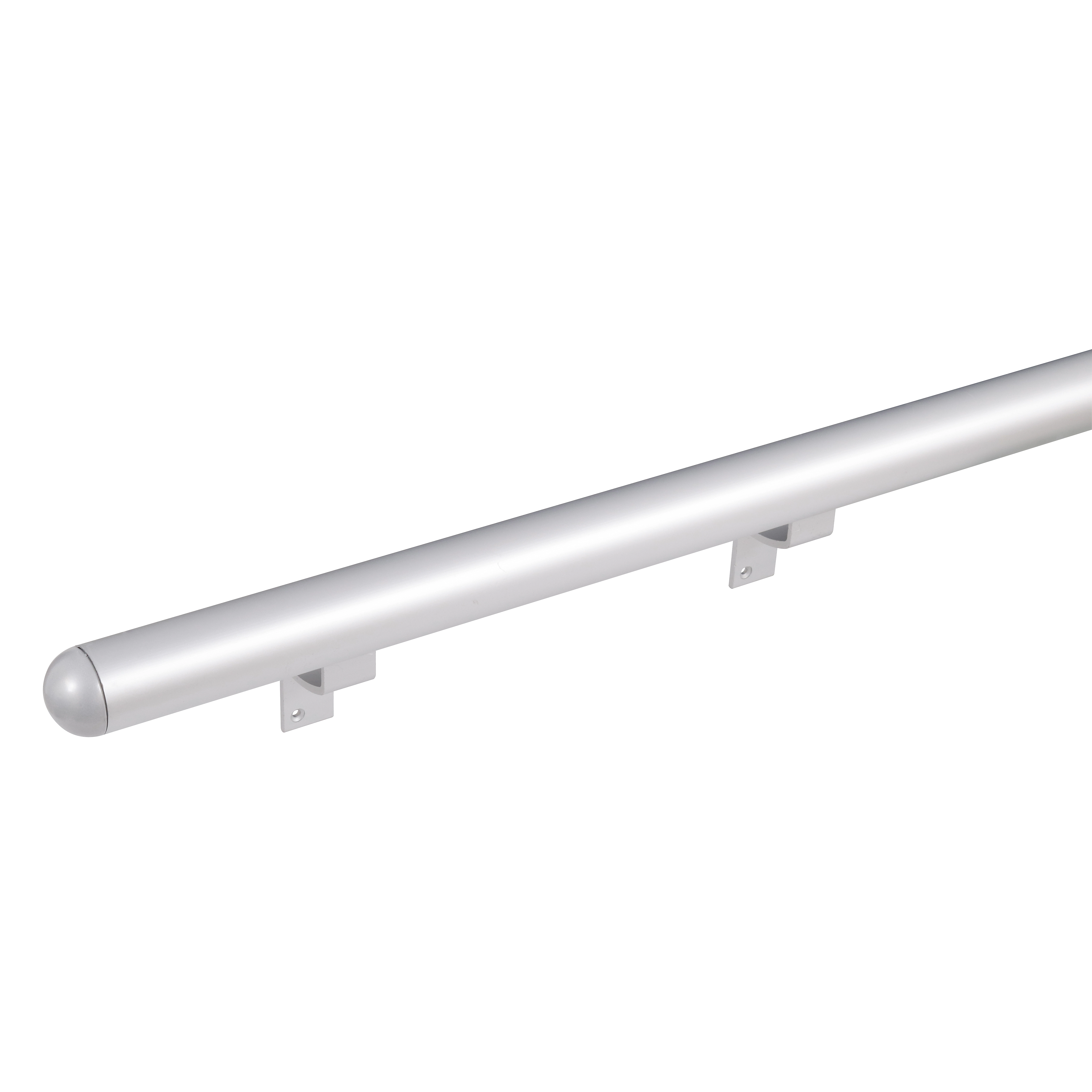 Corrimão para Escada em Alumínio Acetinado Tubular 3m Cinza com Kit Instalação Unefix