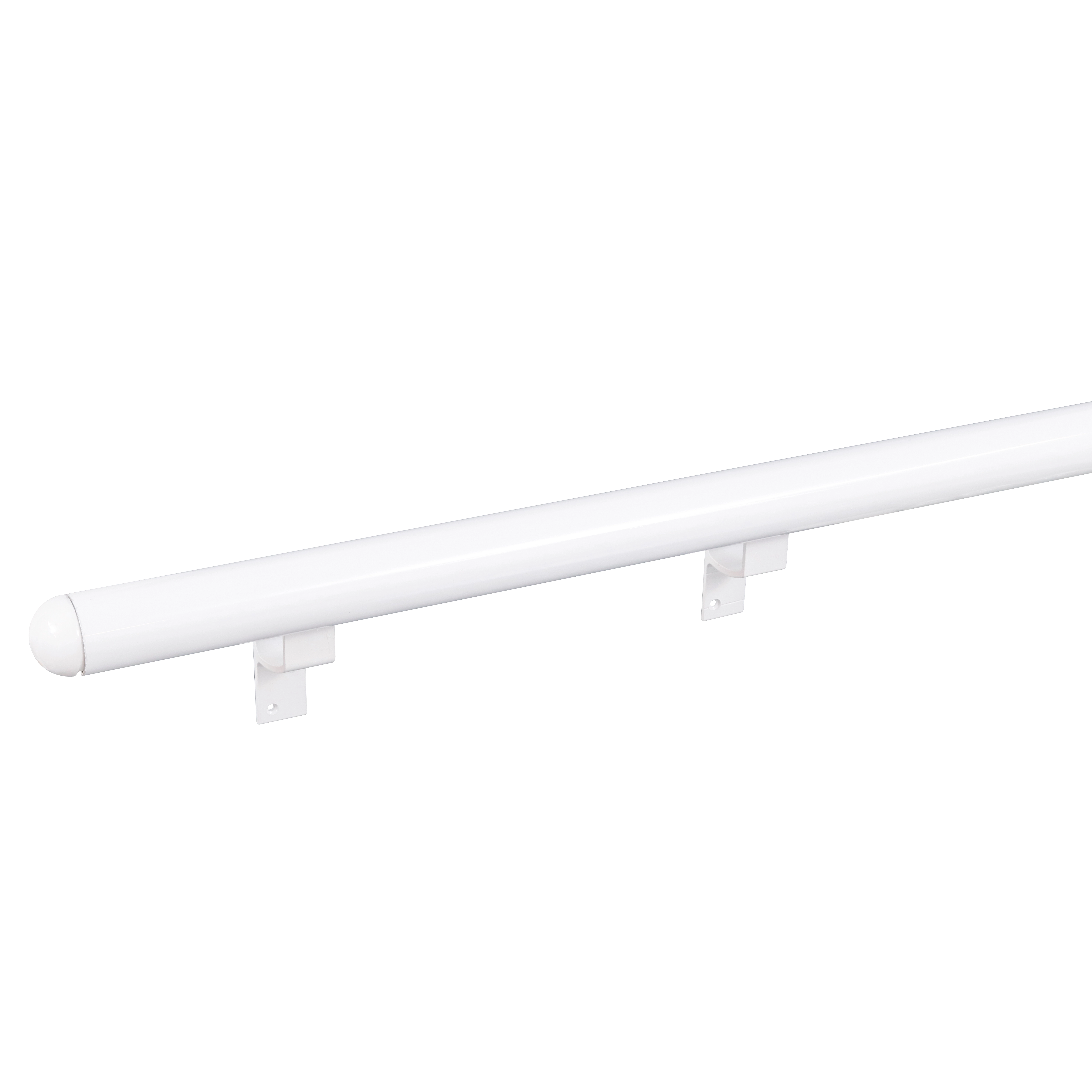 Corrimão para Escada em Alumínio Tubular 3m Branco com Kit Instalação Unefix