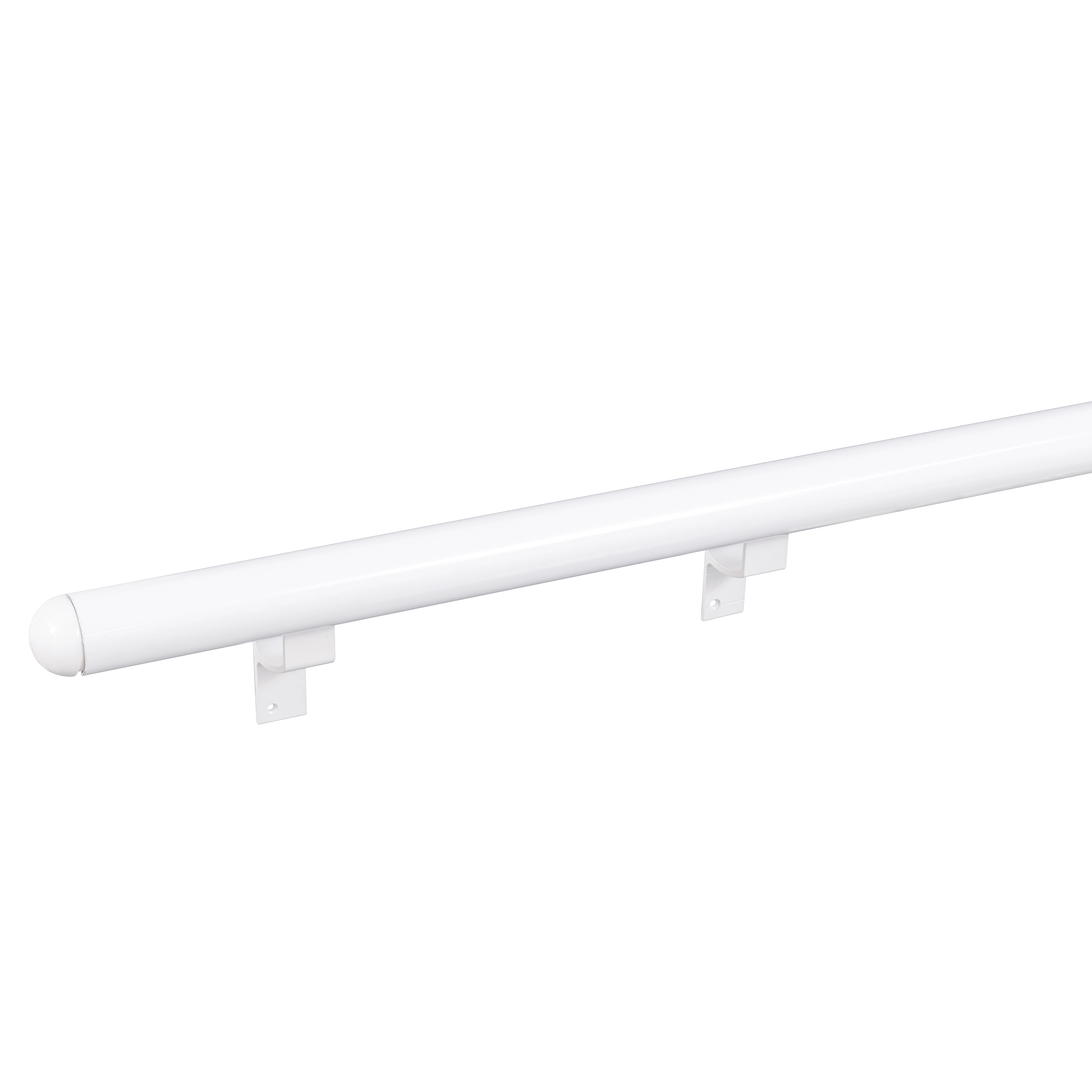 Corrimão para Escada em Alumínio Tubular 1,5m Branco com Kit Instalação Unefix