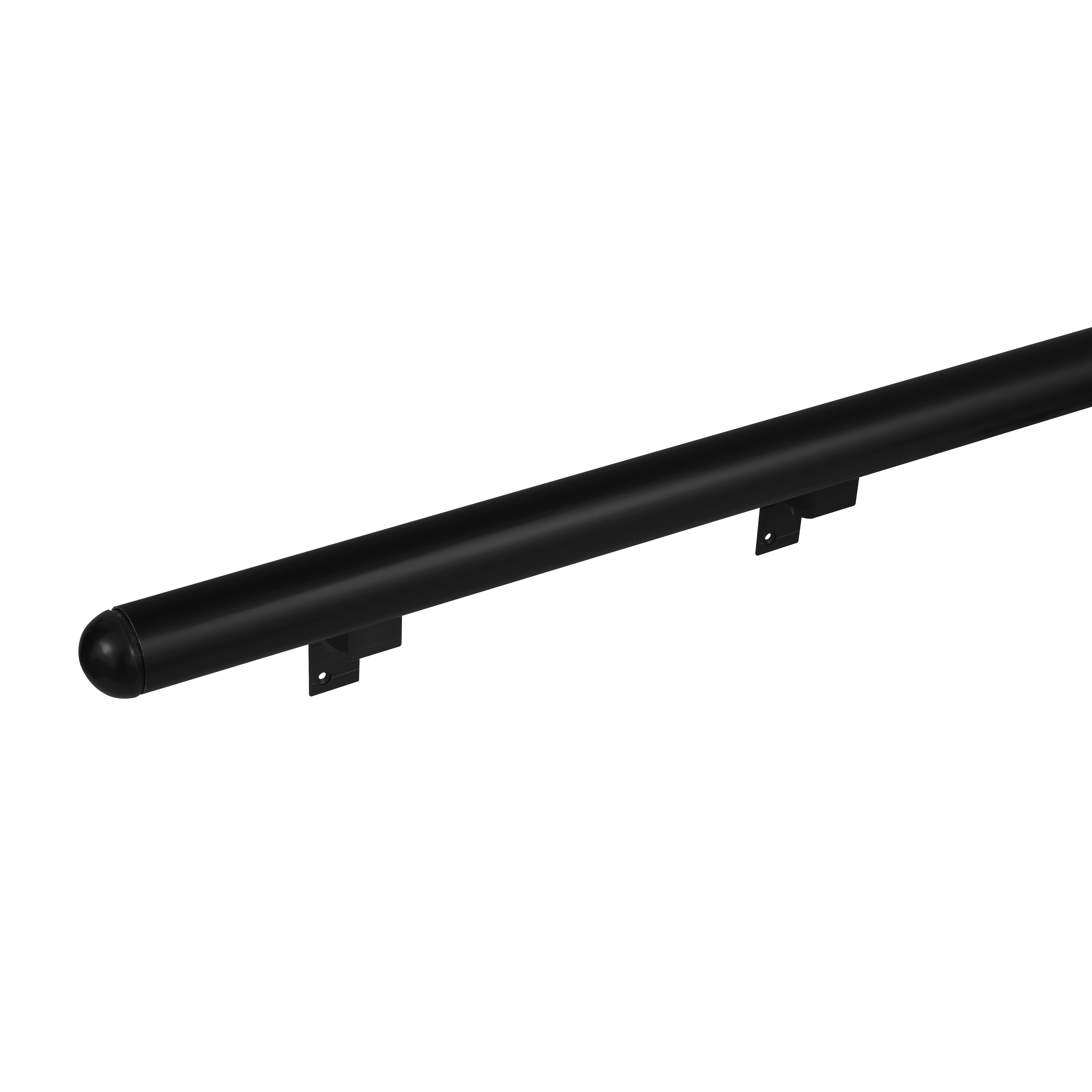 Corrimão para Escada em Alumínio Tubular 3m Preto com Kit Instalação Unefix