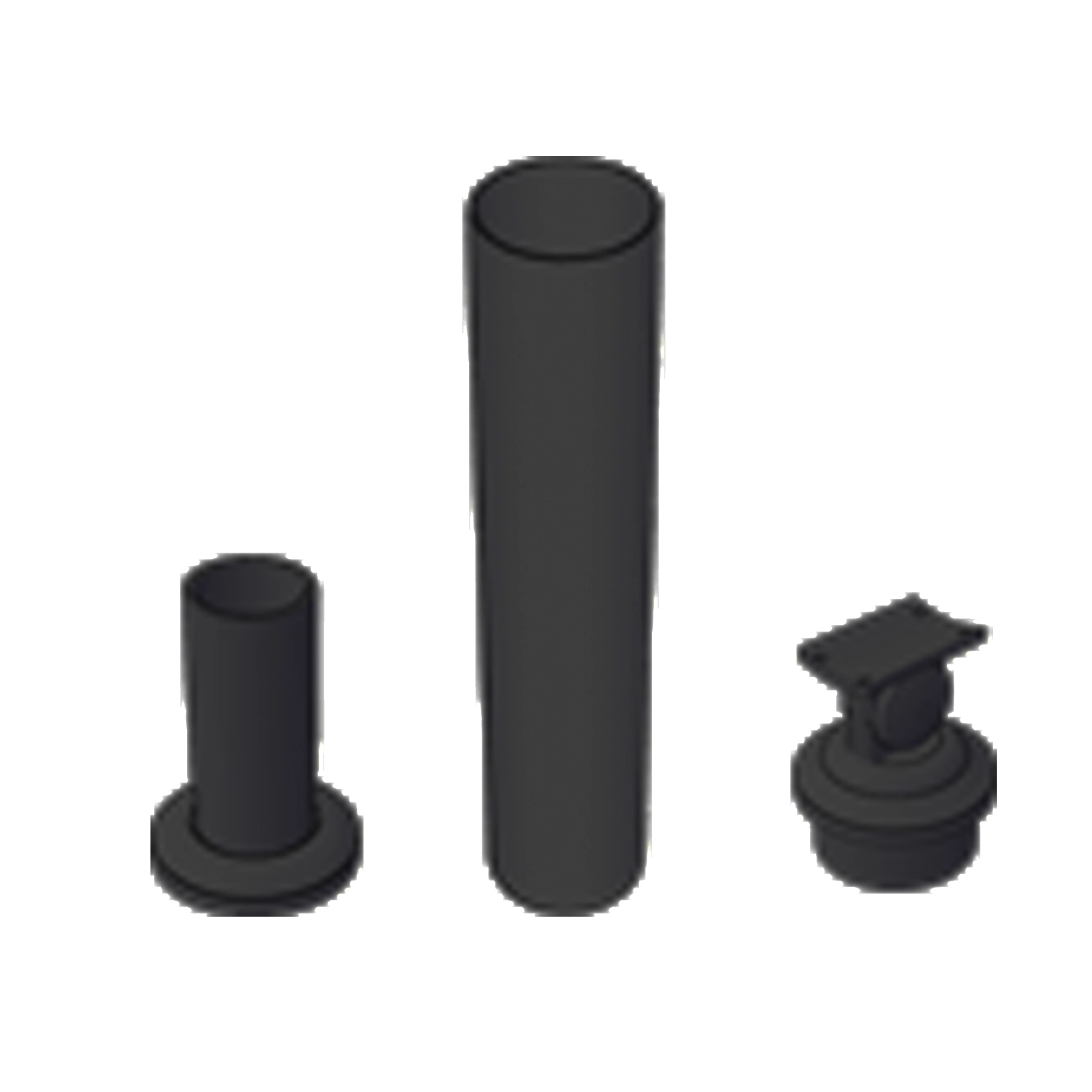 Conjunto de Pedestal e Acessórios Liso Alumínio 8x90cm Unefix