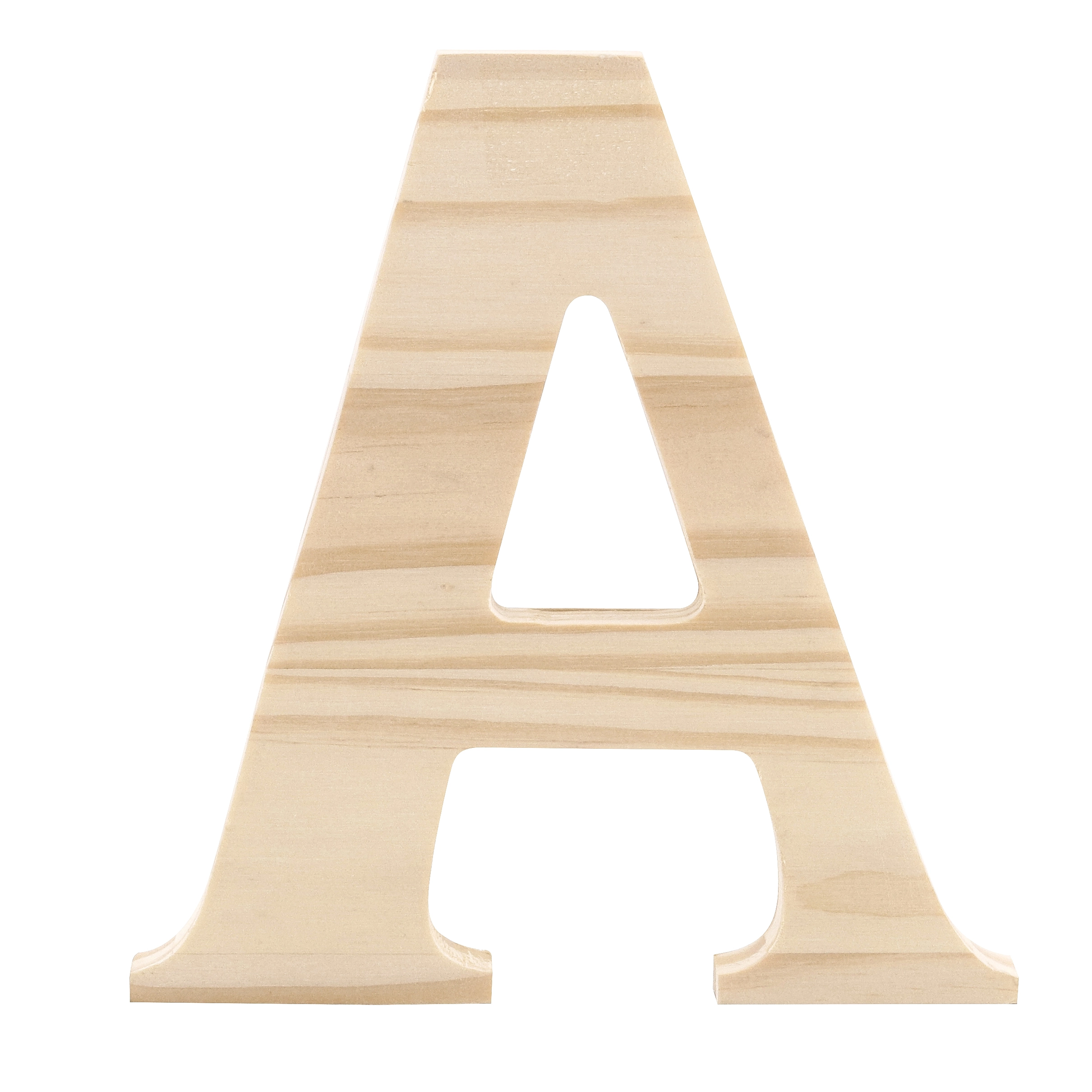 Letra "A" de Madeira Pinus 15x15x1,7cm Settis