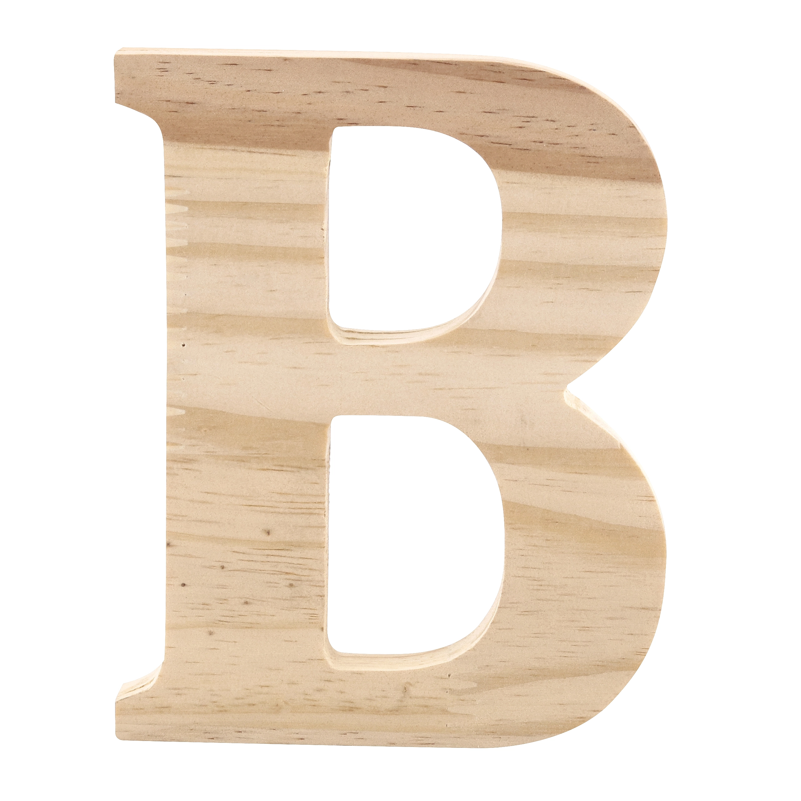 Letra "B" de Madeira Pinus 15x15x1,7cm Settis