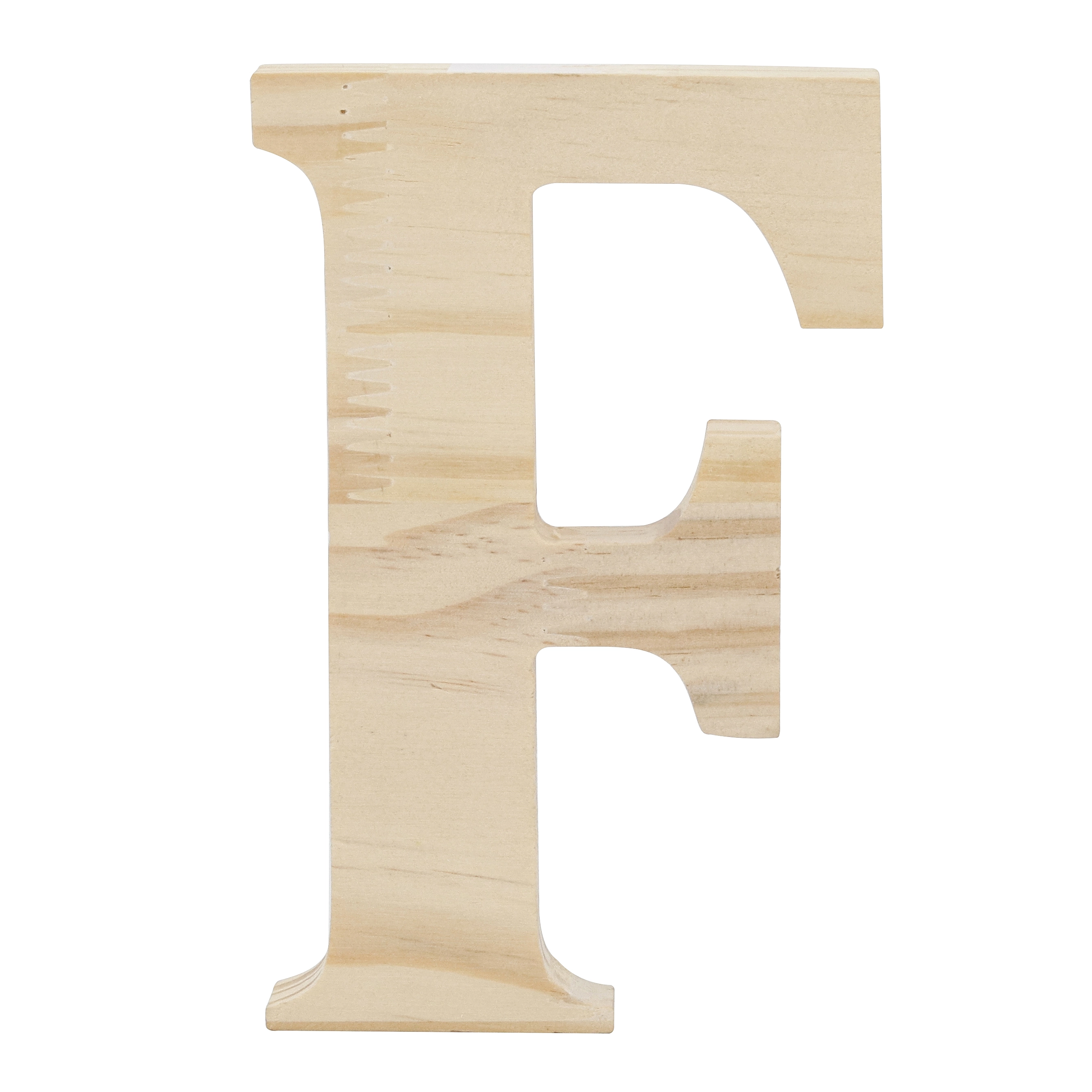 Letra "F" de Madeira Pinus 15x15x1,7cm Settis