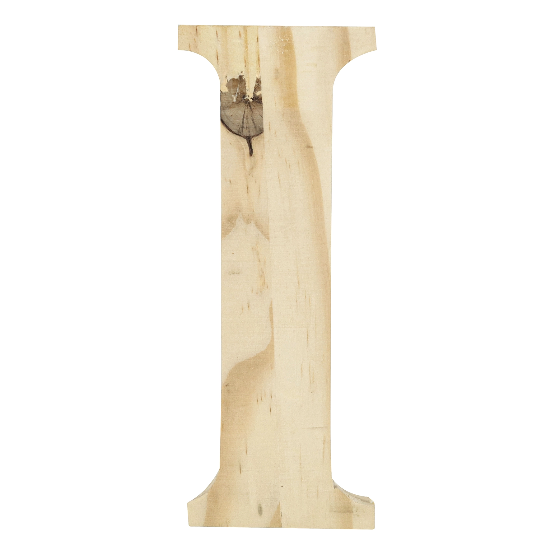Letra "I" de Madeira Pinus 15x15x1,7cm Settis